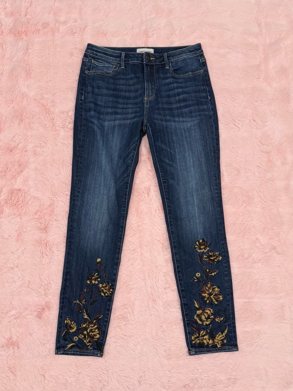 Driftwood Jackie Embroidered Floral Skinny Jeans